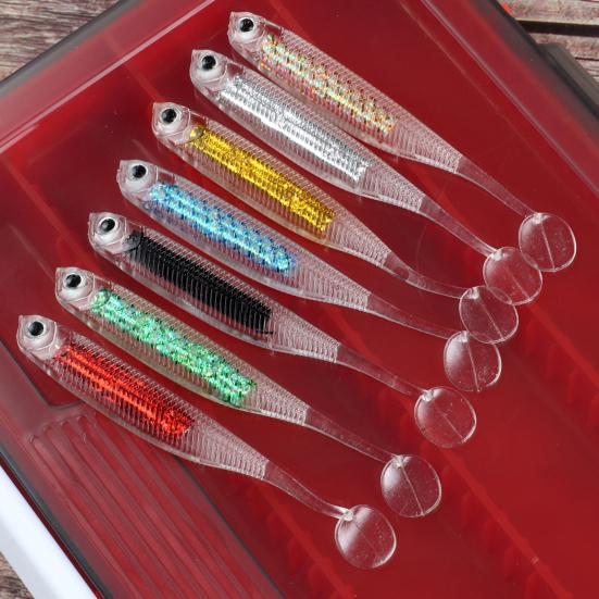 Měkká nástraha Swimbait Rybářská nástraha Lure 3D Oči Realistický Vzhled Jasná Barva Mini Velikost Přenosná Venkovní Rybaření Umělá Nástraha