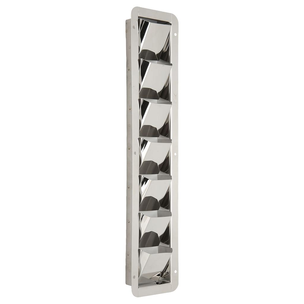 Marine Vent Grill Cover 304 Stainless Steel Louver 7 Slots for Extractors Air Conditioning Units Kitchen Fan