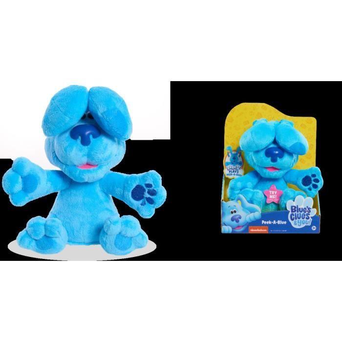 Peluche blue coucou-caché 30 cm - bkr bunker - jouet enfant 3 ans - fonctions sonores