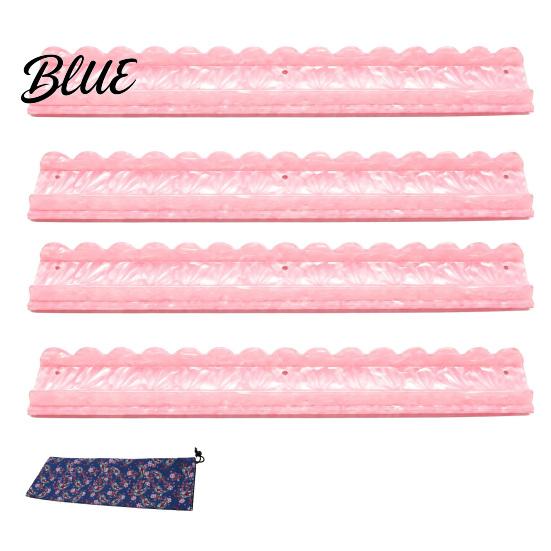 Mahjong Accessory 1/4Pcs Rack with Magnetic Pusher & Storage Bag Scalloped Acrylic Mah Table Organizer Jongg Tile Holder Bar Gift for American