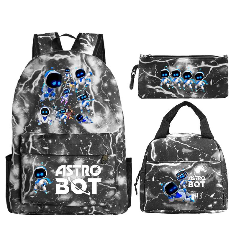 Neues Astro Bot Spiel Merchandise Druck Grund- und Sekundarschule Schultasche Außenhandel Freizeit Kinder Federmäppchen Lunchtasche