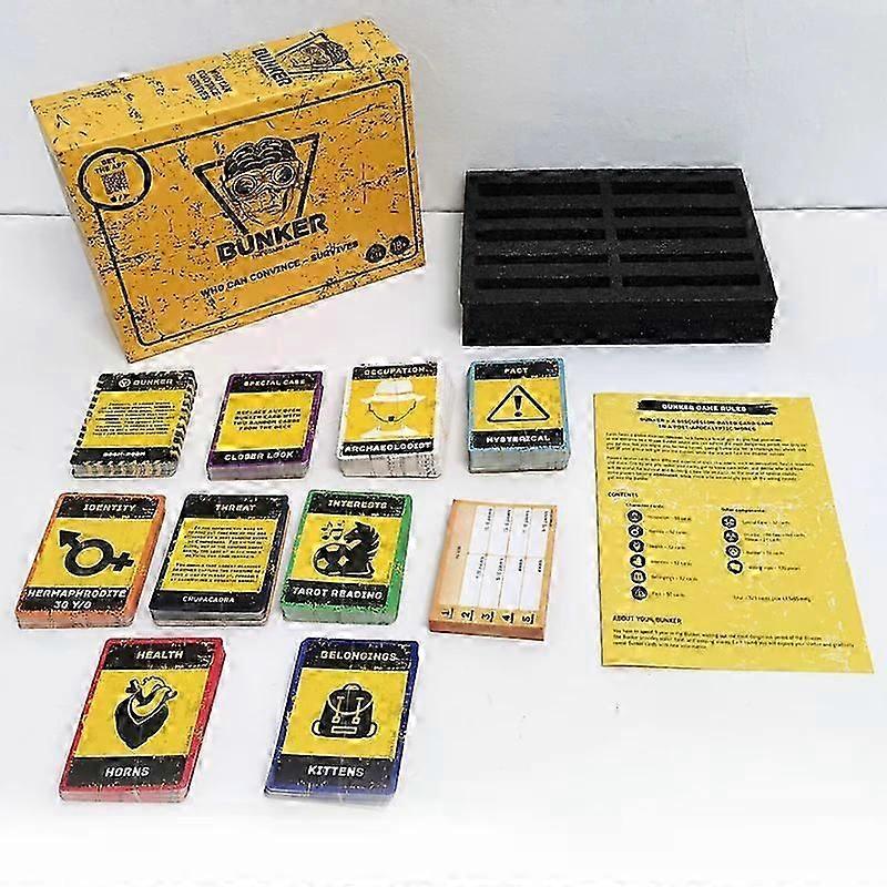 Bilingual Russian English Bunker Board Game for Party Night Fun with Adults Families Friends Indoor Outdoor