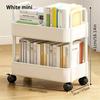 Multifunctional Organizer Storage Double Layer Rolling Storage Cart Mobile Household Items Storage Cart with Wheels Bathroom