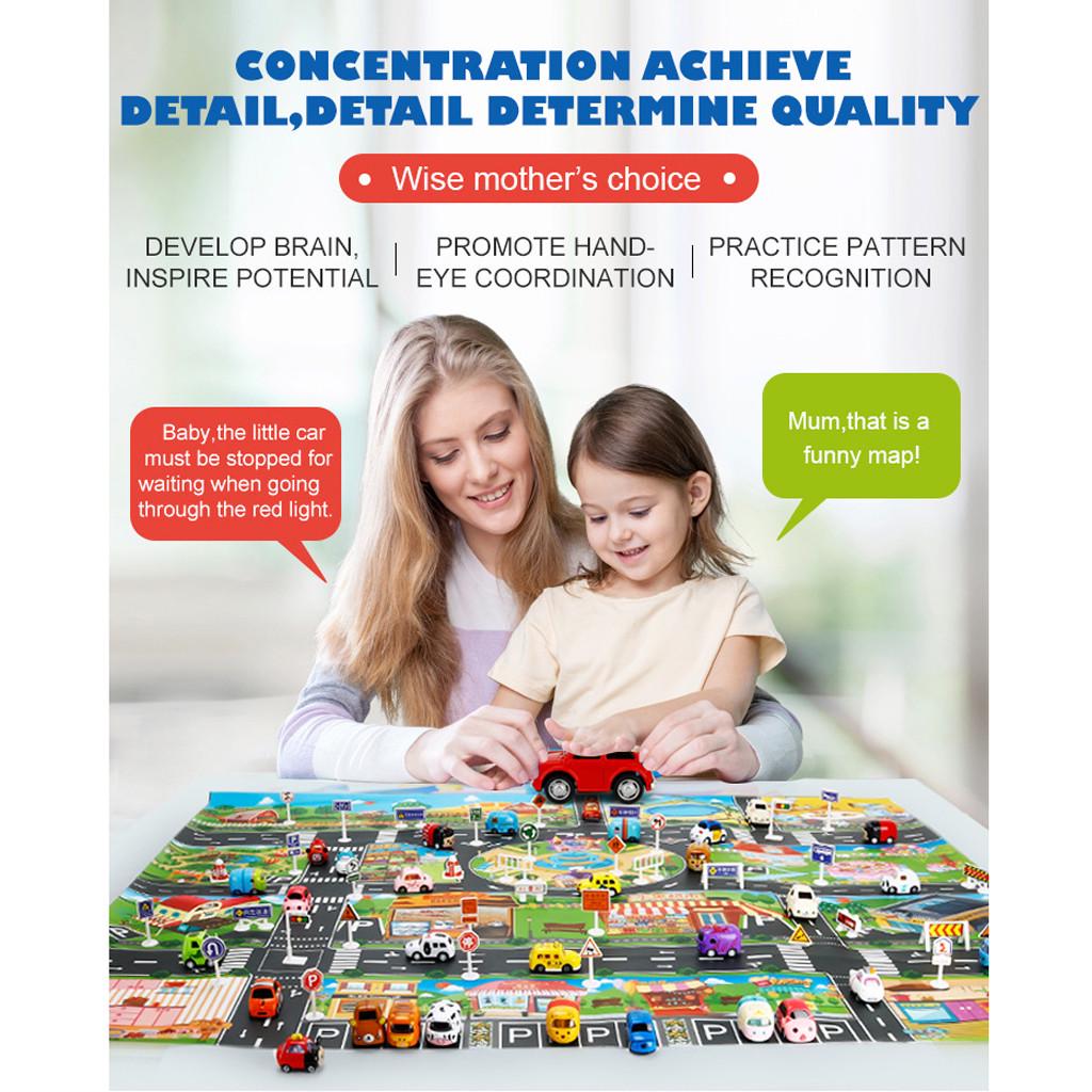 (H20)Bebek Çocuk Yumuşak Pamuklu Mat Emekleme Etkinliği Ebeveyn-Çocuk İnteraktif Oyun Halısı