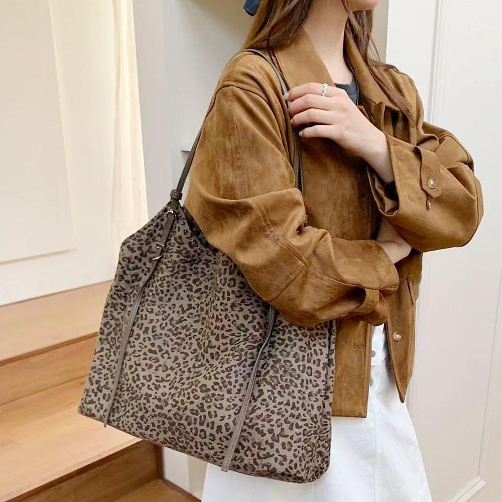 MATTIERE MT_25012 Womens Casual Leopard Canvas Shoulder Bag