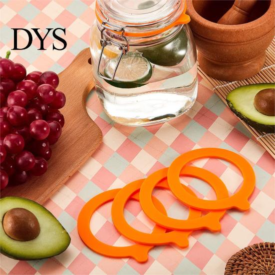 Mason Jar Silicone Ring 10 Pcs/Set Seals Gaskets Easy to Replace Food Grade Environmentally Friendly Portable Sealing Rings Leak Proof O Shape No Odor