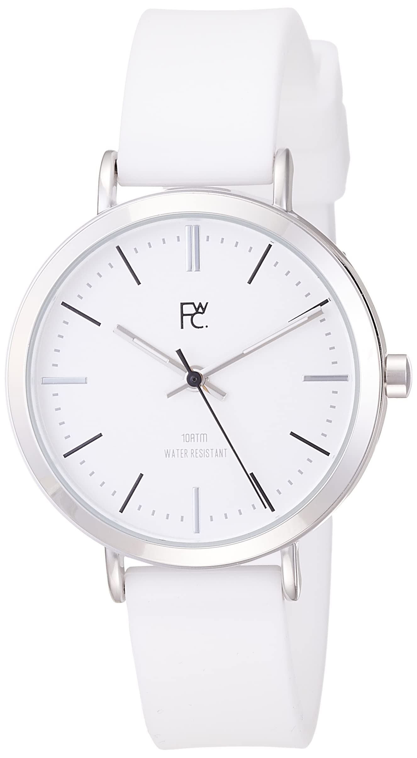 

[Fieldwork] Analog Wristwatch WP Vik Waterproof Silicone Strap DT167-1 Women s White