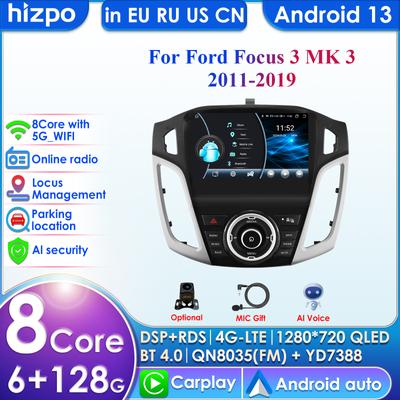 9'' Intelligent Screen 2din Android Car Radio Multimedia Video Player for Ford Focus 3 MK 3 2011 - 2019 GPS Carplay Auto Bluetooth SWC 4G WIFI