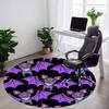1pc Bat Print Carpet, Round Non Slip Durable Large Size Office Carpet, Suitable for Office