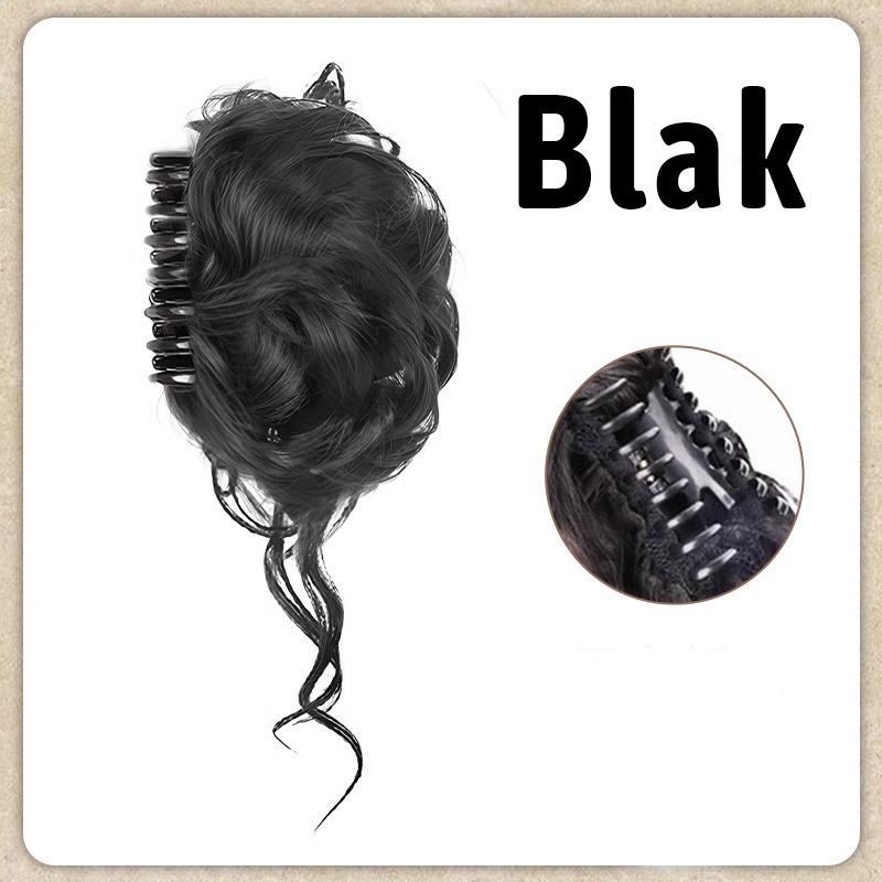 Women's Synthetic Wig Scrunchie Style Lazy Flower Bud Bun Fashion Natural Fluffy Hairpiece Daily Wear Party Styling Easy To Use Realistic