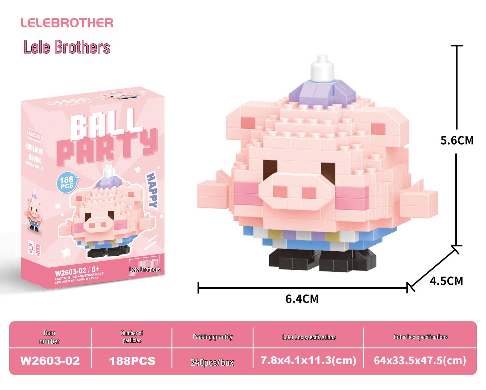 

Lele Brothers W2603 Кукла-яйцо с животным Микроконструктор на подарок ко Дню защиты детей