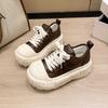 Platform Canvas Shoes Women's 2025 Spring and Summer New Foot-stepping Two Wear Ugly Cute Casual Cookie Shoes Lightweight Height-increasing Muffi