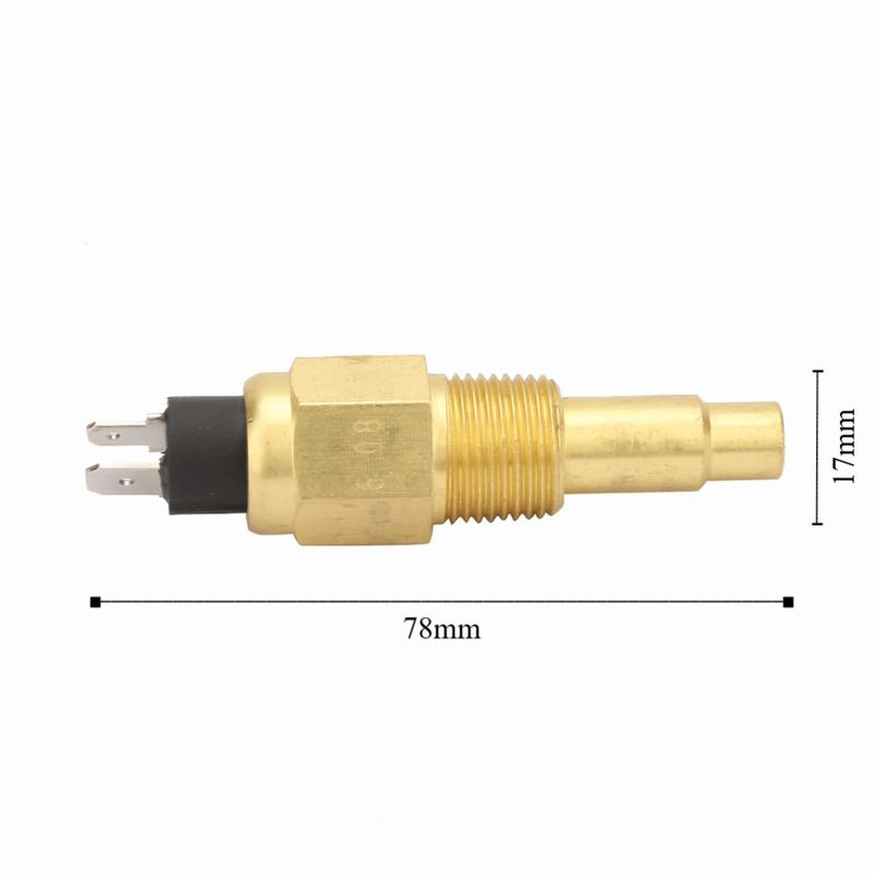 3/8 NPT Water Temp Sensor 3W 6-24V 103℃ 38-120℃ Measuring Range Temperature Sender Coolant Temp Sensor for VDO