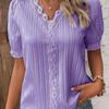 Summer Women's T-shirt Fashion Hollow Short-sleeved Women's Shirt Tops EMA