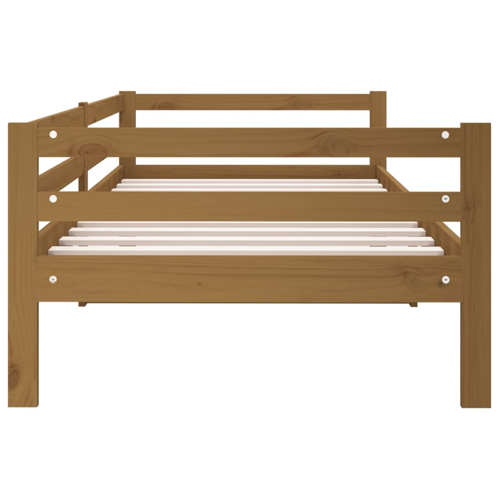 Daybed in Honey Brown 90 x 190 cm Solid Pine Wood