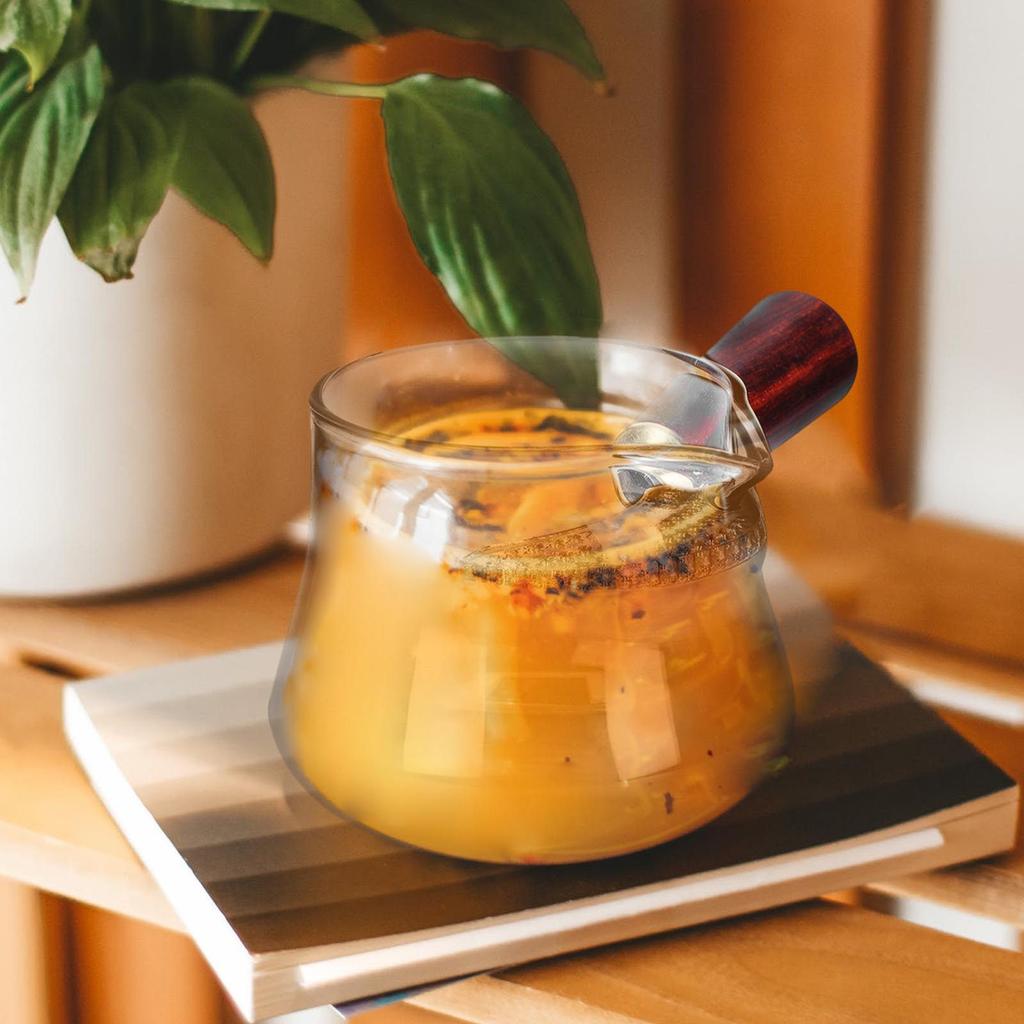 Stylish Glass Tea Dispenser Cup High Borosilicate Material Anti Scalding Handle Ideal for Tea Set Accessories and Daily Use
