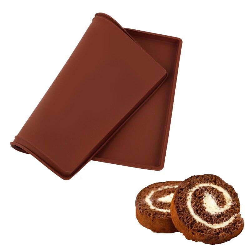 1PC nieprzywierająca mata silikonowa do pieczenia ciasto rolka Pad Macaron Swiss Roll mata do piekarnika narzędzia do pieczenia akcesoria kuchenne