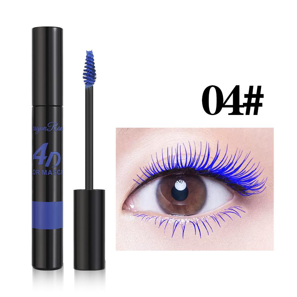 Mascara 5D colorato volume styling duraturo blu viola arricciatura allungamento impermeabile asciugatura rapida trucco occhi ciglia estensione seta
