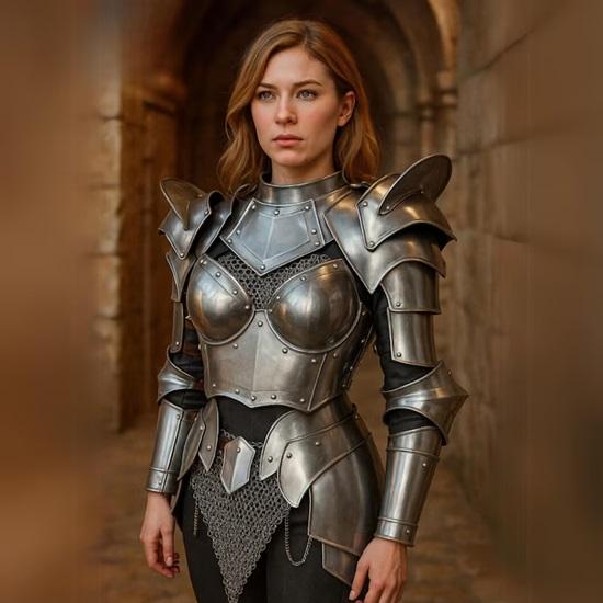 Medieval Lady LARP Armor for Halloween, Renaissance Fair  Cosplay  Women’s Knight Costume  Handmade Fantasy Warrior Outfit Handmade Armor