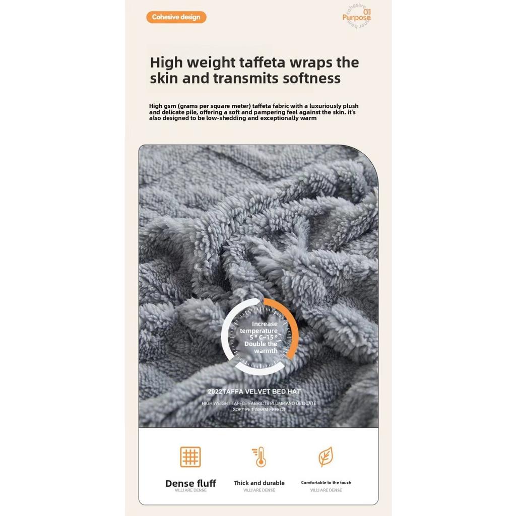 Tafu Velvet Coral Velvet Milk Velvet Bed Sheet with Winter Flannel and Thick Winter Protective Cover
