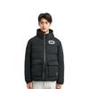 Li Ning Down Jackets Men's Black Stand Collar Moderate Quilted Down Jacket AYMS111-3