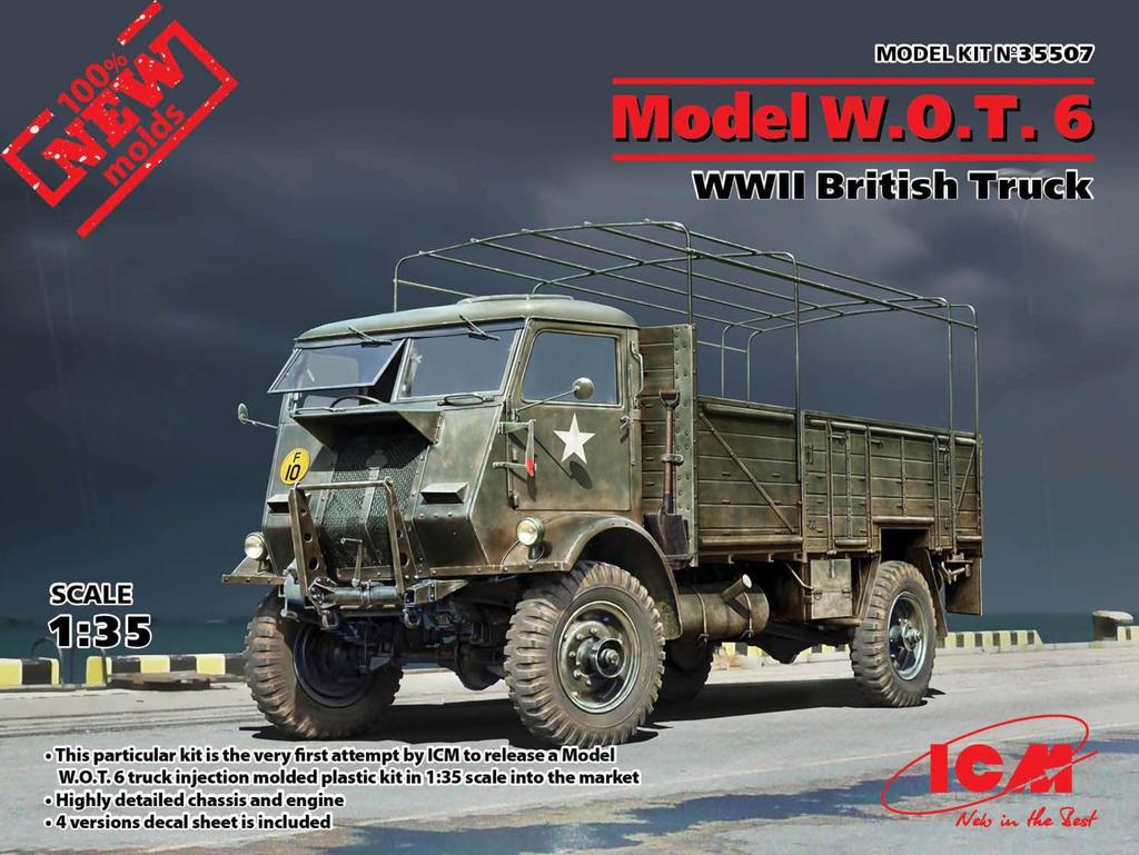 ICM WWII British Army Ford Truck Plastic Model Kit 35507 1/35 W.O.T.6