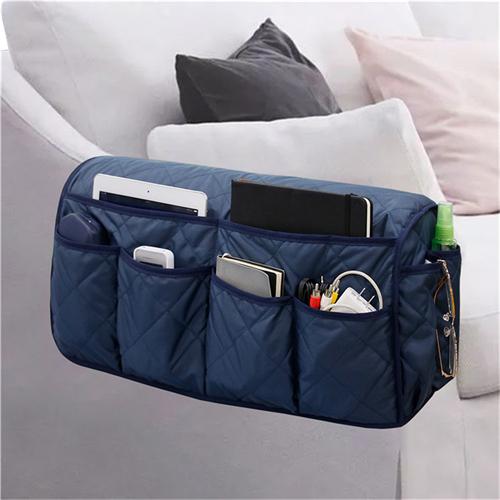 Sofa Armrest Organizer with 14 Pockets Bed Recliner Couch Arm Chair Bedside Caddy Storage for Cell Phone TV Remote Control