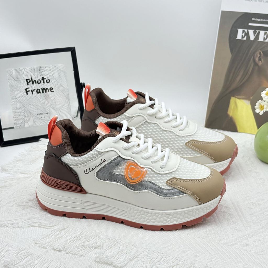 Popular Forrest Gump Shoes Women's 2025 Summer New Thin Breathable Thick-soled Mesh Sneakers Soft-soled Heightening Dad Shoes