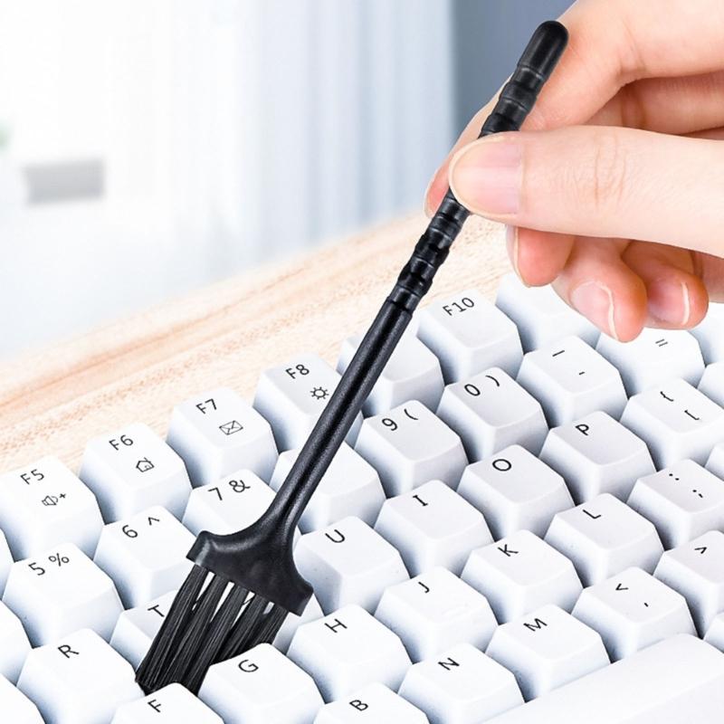 Essential Cleaning 10Piece Soft Bristles Brush Notebook KeyGap Cleaning Tool for Various Surfaces