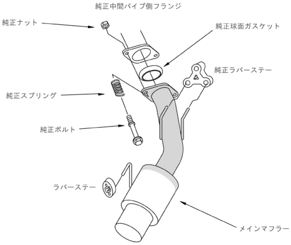 HKS Automotive Sports Muffler High Power 409 Honda Zest Spark JE1 Vehicle Inspection Compatible Intake and Exhaust System Parts 31006-AH006