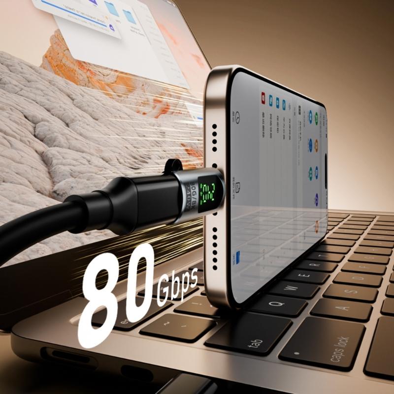 Typ C Digitalanzeige Adapter 240W Unterstützt 8K Videoübertragung Für Verbessert Datenübertragung & Sicheres Ladeerlebnis