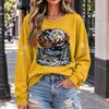 Women's Casual Christmas Print Crewneck Top, Holiday Graphic Tee for Parties and Everyday Wear