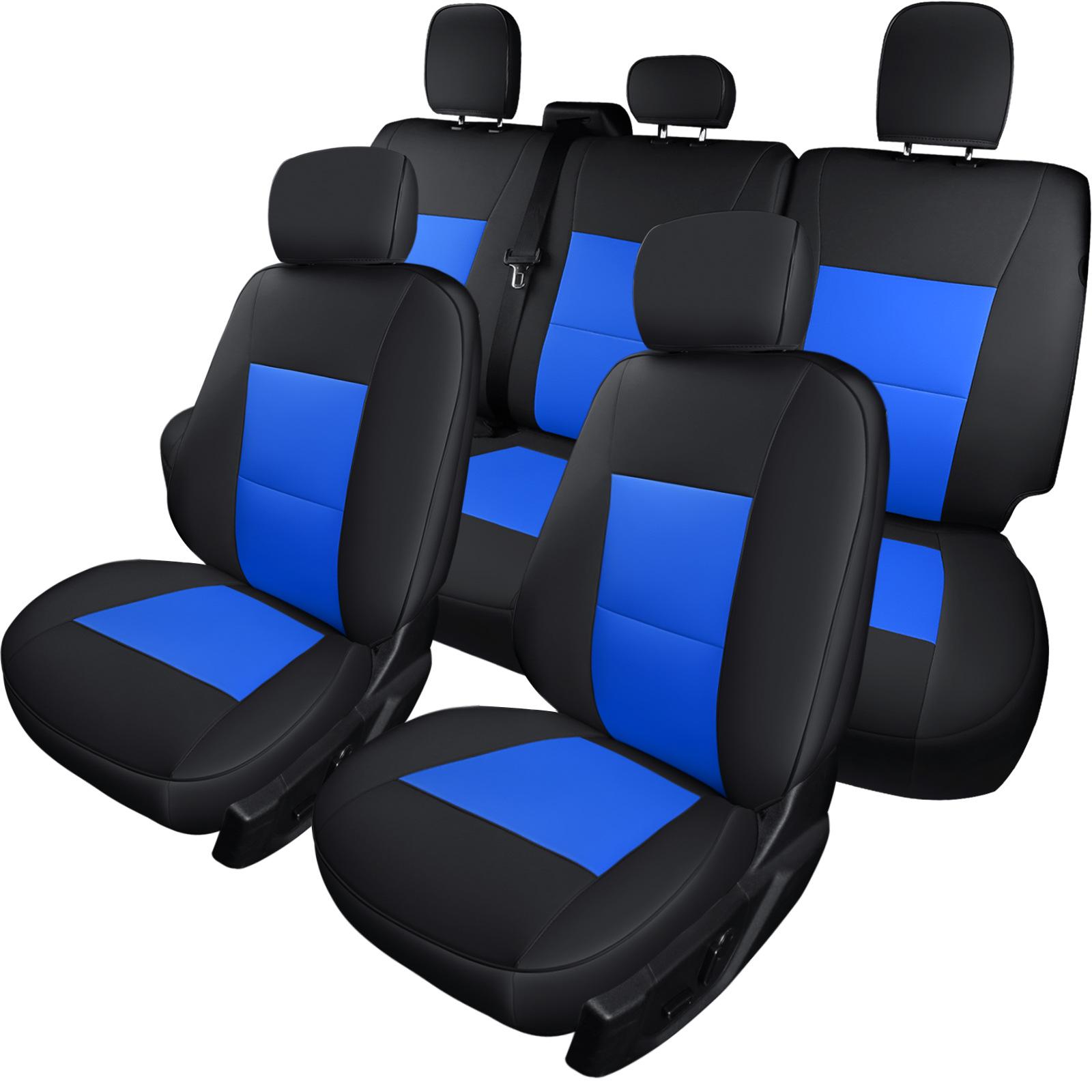 

Ford Raptor F150 Leather All-Season Seat Cover, Fully Wrapped, Vehicle-Specific Cushion For Raptor F150 (Original seat must match image) чёрный/синий