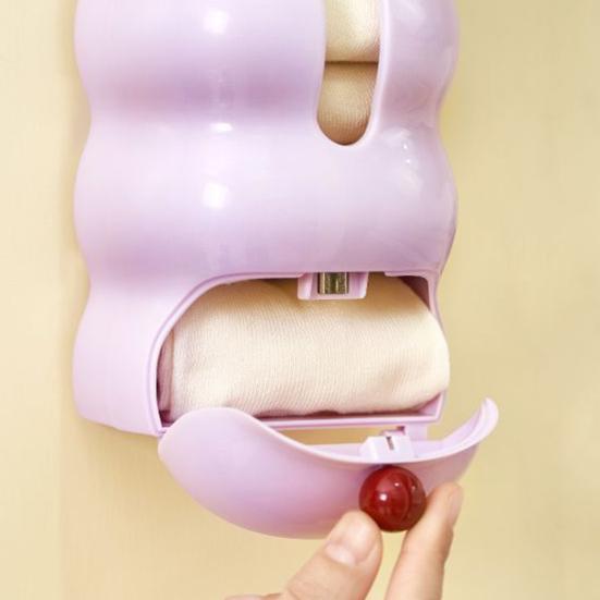 Wall Mounted Storage Box Panties Organizer with Magnetic Lid No-Punch Multifunctional Organizer for Bedroom Underwear Socks Ties Storage