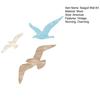 3 Pcs Wood Seagull Wall Decor Nautical Beach Coastal Theme Small Sea Birds Wall Art Lake House Ocean Wall Sculpture for Home Bathroom