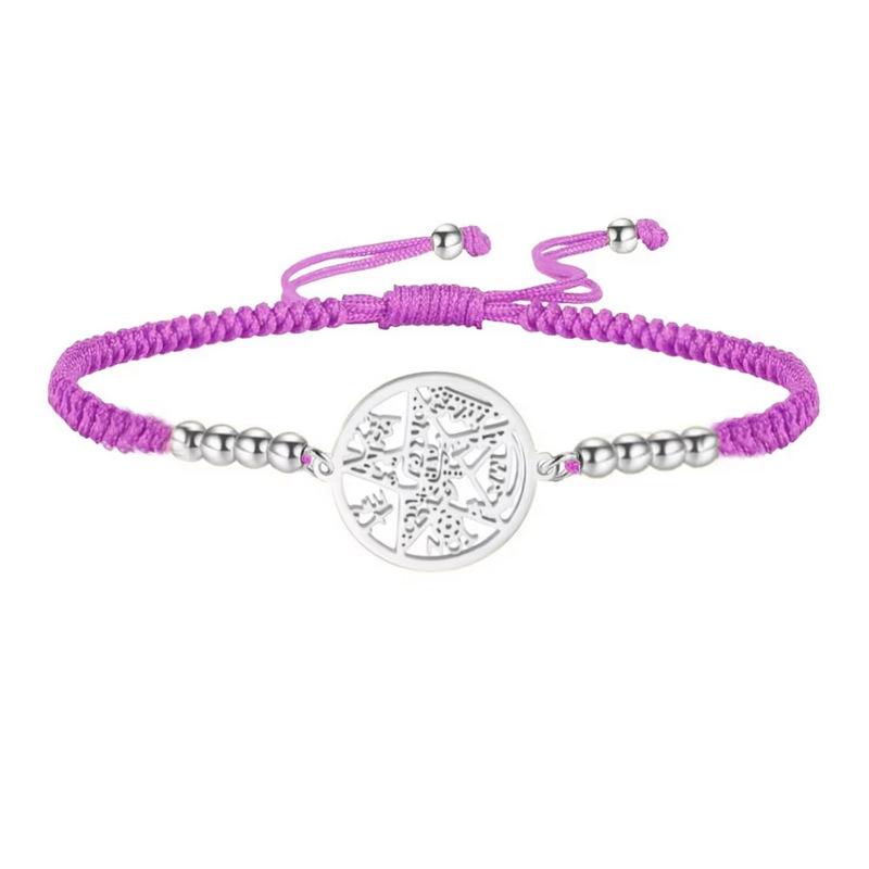 Minimalist Round Hollow Five Pointed Star Adjustable Cord Bracelet Unisex Fashion Jewelry Hand Rope Accessory For Men And Women