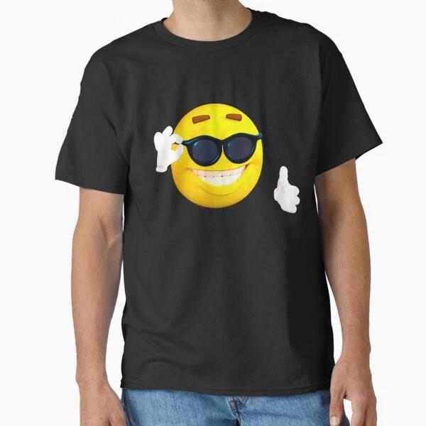 Funny Cool Guy In Sunglasses Emoticon Thumbs TShirt Made In UsAus Size S2xl