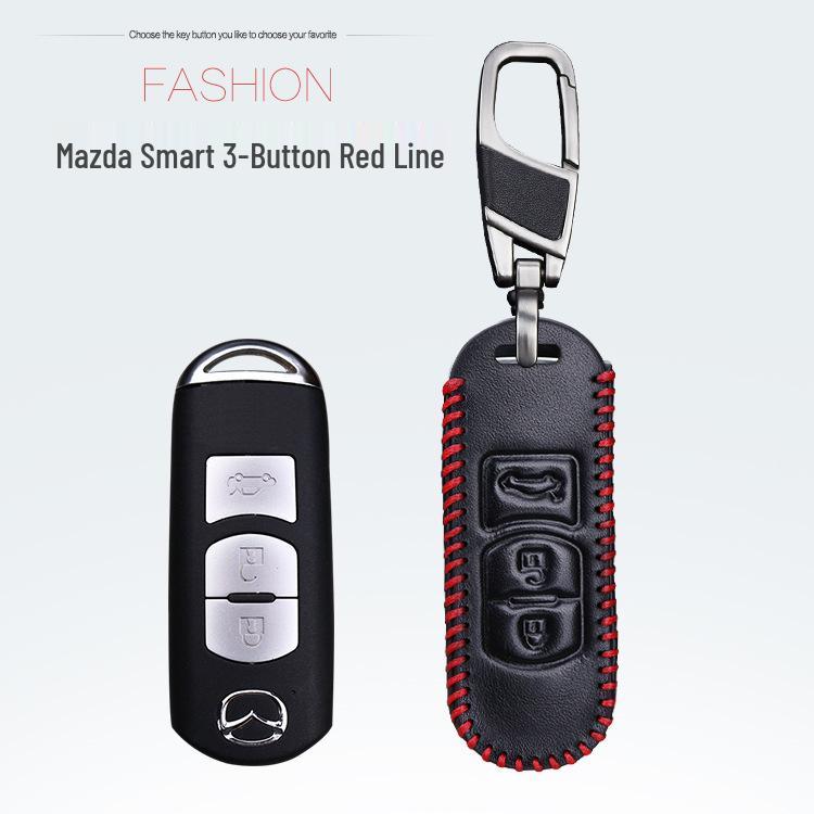 Oryginalne skórzane etui na klucze Mazda Axela do Atenza, CX5, CX4
