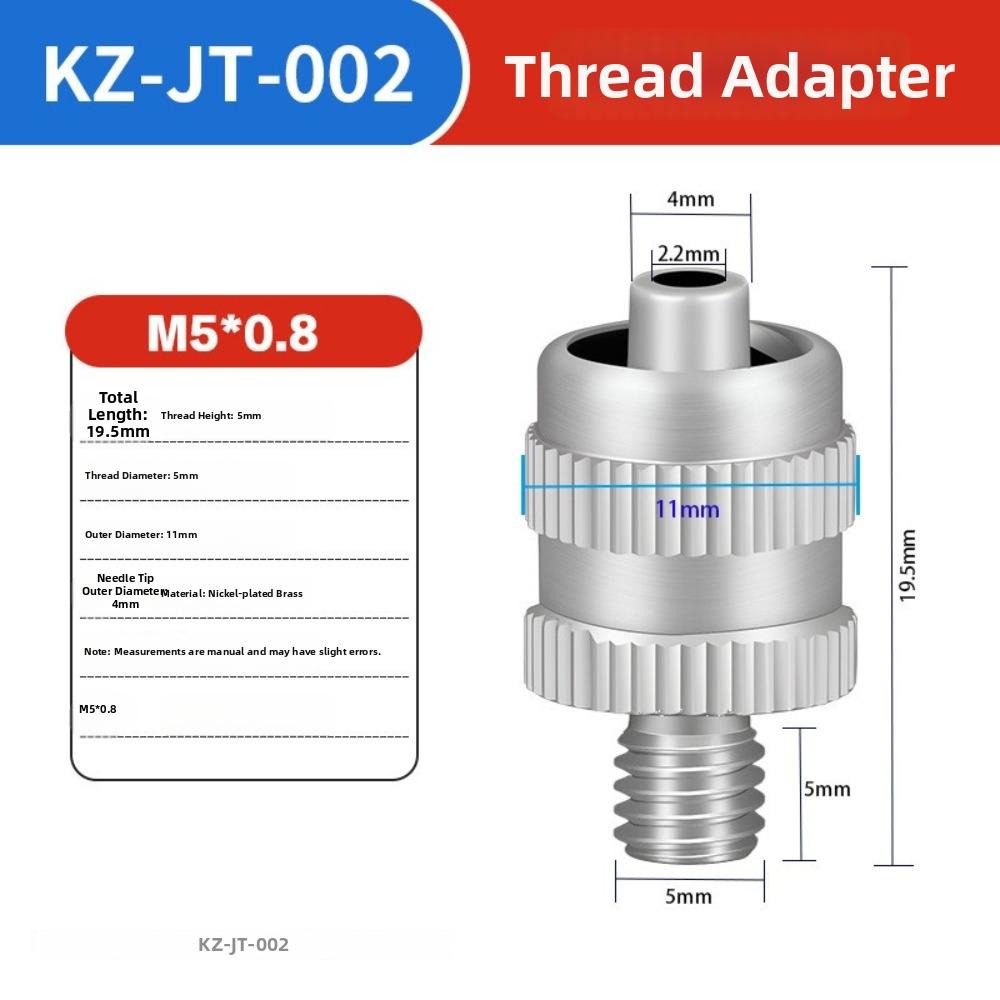 Brass Syringe Connector M4 M5 M6 M8 Thread Pneumatic Adapter Durable Needle Adapter  For Breeders