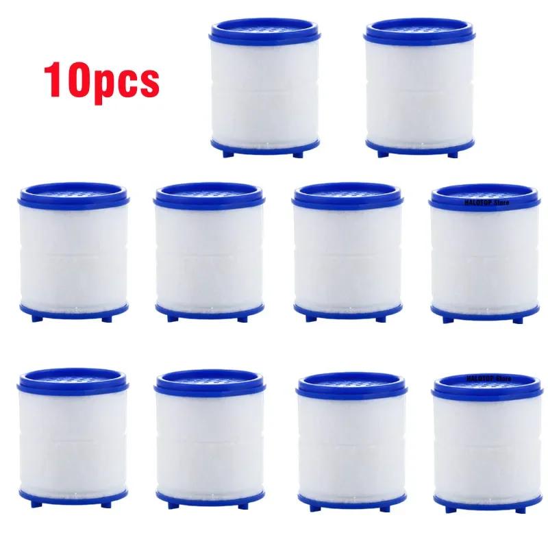 10pcs Faucet Water Filter Element Remove Chlorine Heavy Metals Filtered Showers Head Bath Filtration Purifier Soften Hard Water