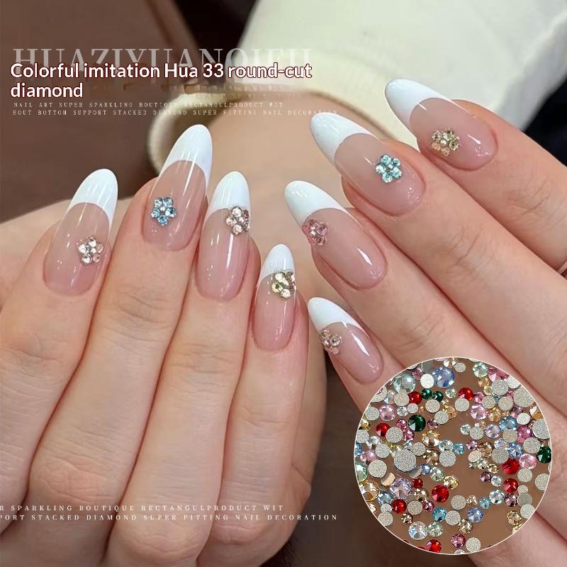 100Pcs 1.5-3Mm Glass Crystal Non Hotfix Rhinestones Craft Supplie Flatback Glitter Stones Nail Art Decorations Diy Accessories