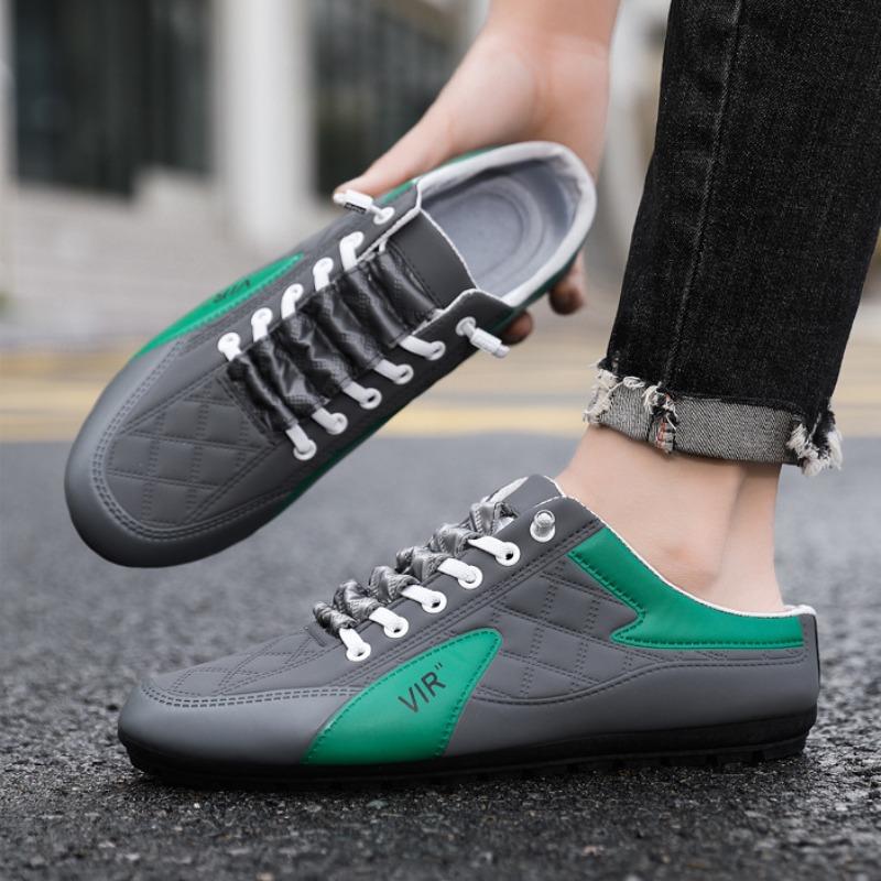 Men Slippers Fashion Luxury Brands Casual Shoes New Baotou Warm Flats Shoes Loafers Sneakers Summer Section Baotou Half Slippers