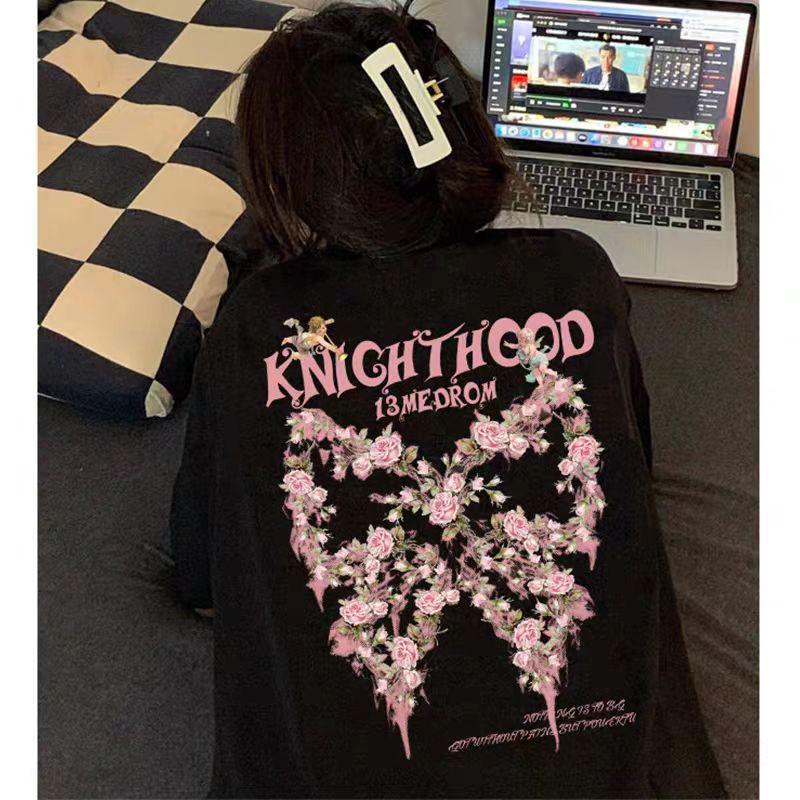 VEZFAA Damenmode Lässig Einfarbig Druck Sommer Frühling Kurzarm O-Ausschnitt Blusen & Hemden