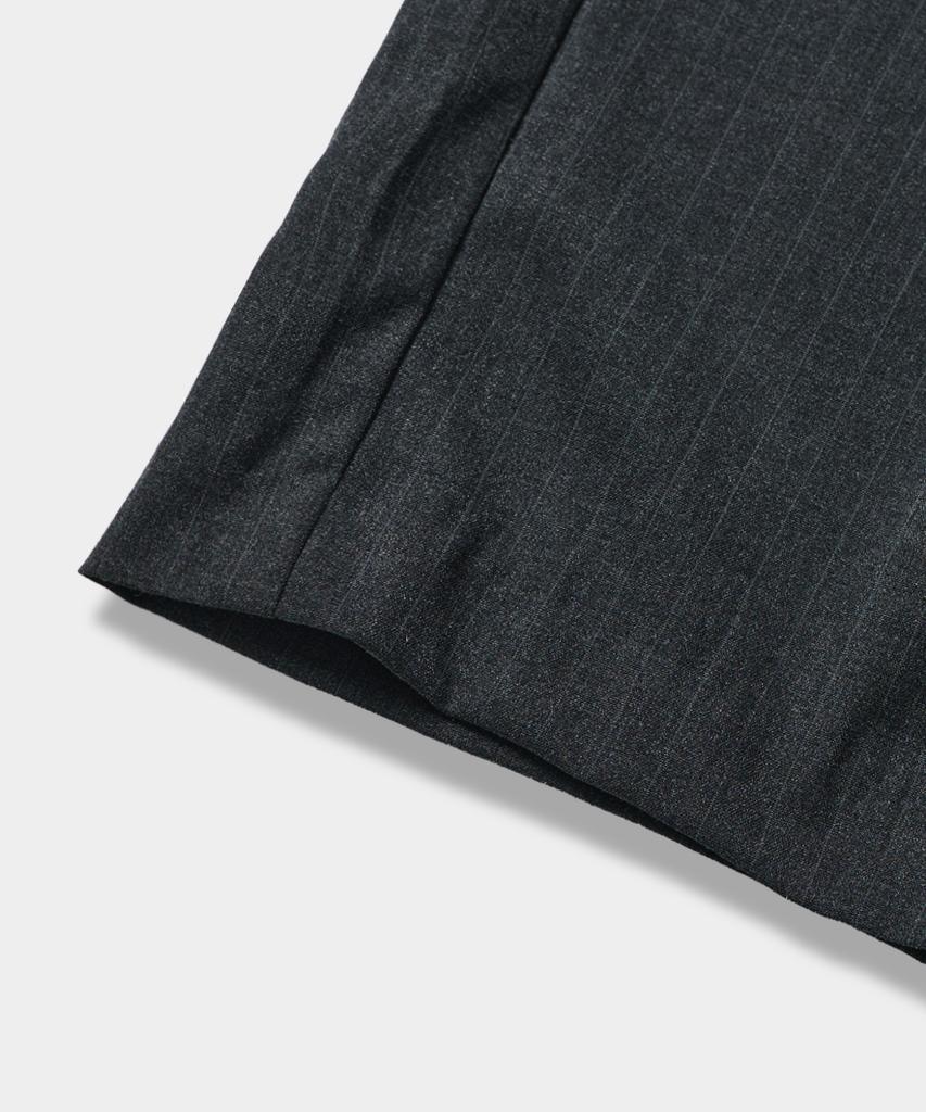 Dimiteulibeullaeg Adjust Double-Pleat Wide Slacks_Stripe Charcoal