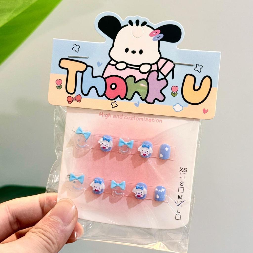 Sanrio Cute Kawaii Cartoon Nail Tips for Kids: My Melody, Hello Kitty, Kuromi