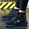 Breathable Lightweight Men's Steel Toe Work Shoes - Anti-Smash, Anti-Puncture, High-Top Safety Footwear