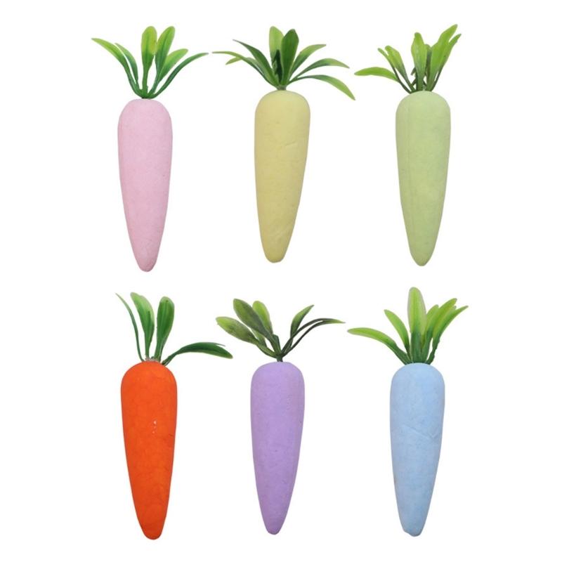 12Pcs Realistic Artificial Carrots Simulation Vegetables Basket Fillers for Kitchen Decoration Party Table Centerpieces