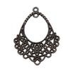 Irregular Oval Frame Connectors Moon Hammered Texture Links For Earring Making