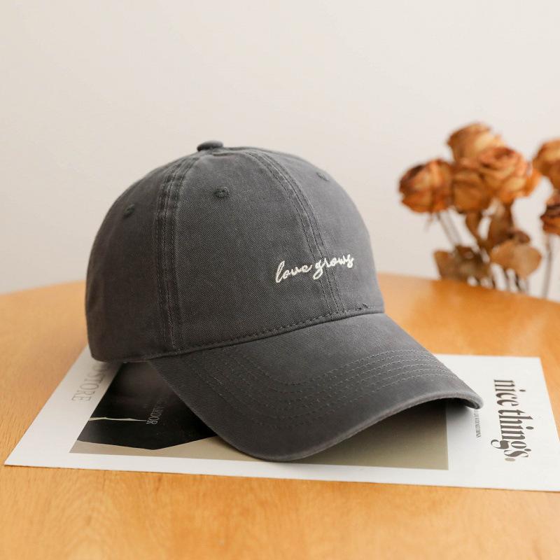 Letter Embroidery Baseball Cap Unisex Wide Brim Cap Spring Visor Fashionable Versatile Adjustable