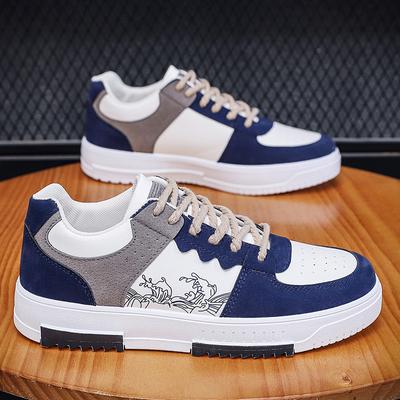 Men's Sneakers Flat Student Shoes Breathable Fashion Lace-Up Sneakers Men's Comfort Sports Jogging Shoes Zapatillas Hombre